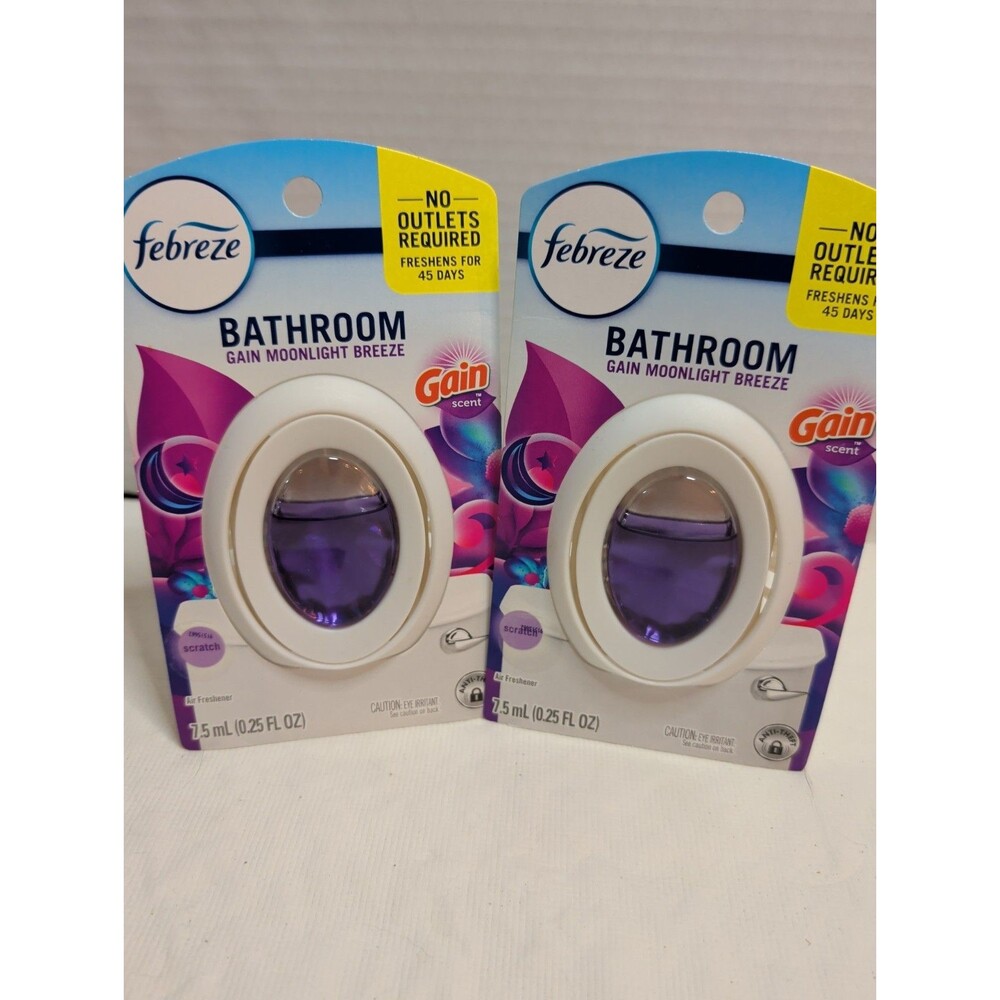 Febreze Small Spaces, Air Freshener Bathroom Moonlight Odor Fighter 2 Singles